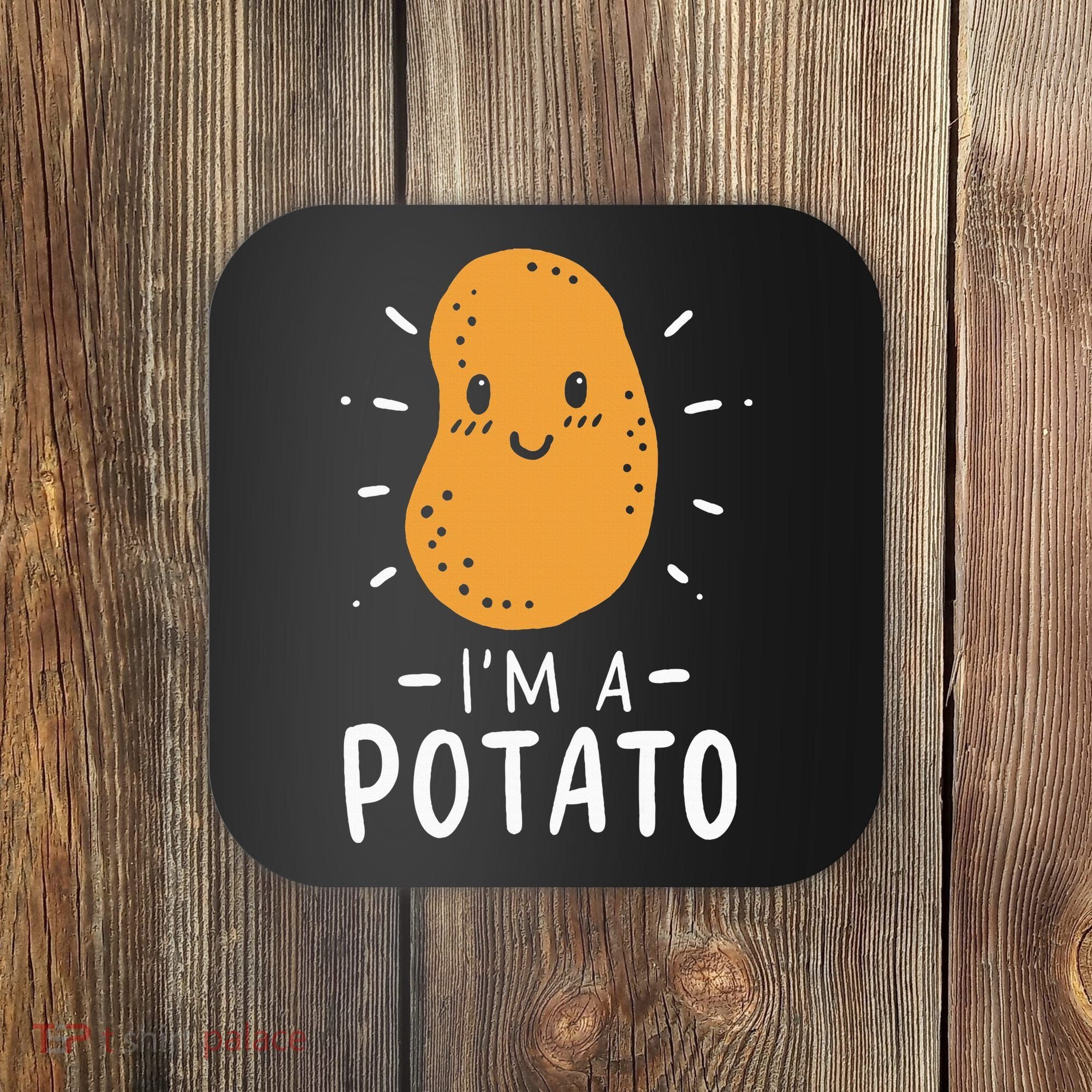 Potato Lazy Costume Halloween Vegan Kawaii Coaster