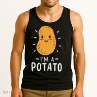 Potato Lazy Costume Halloween Vegan Kawaii Tank Top thumb 3