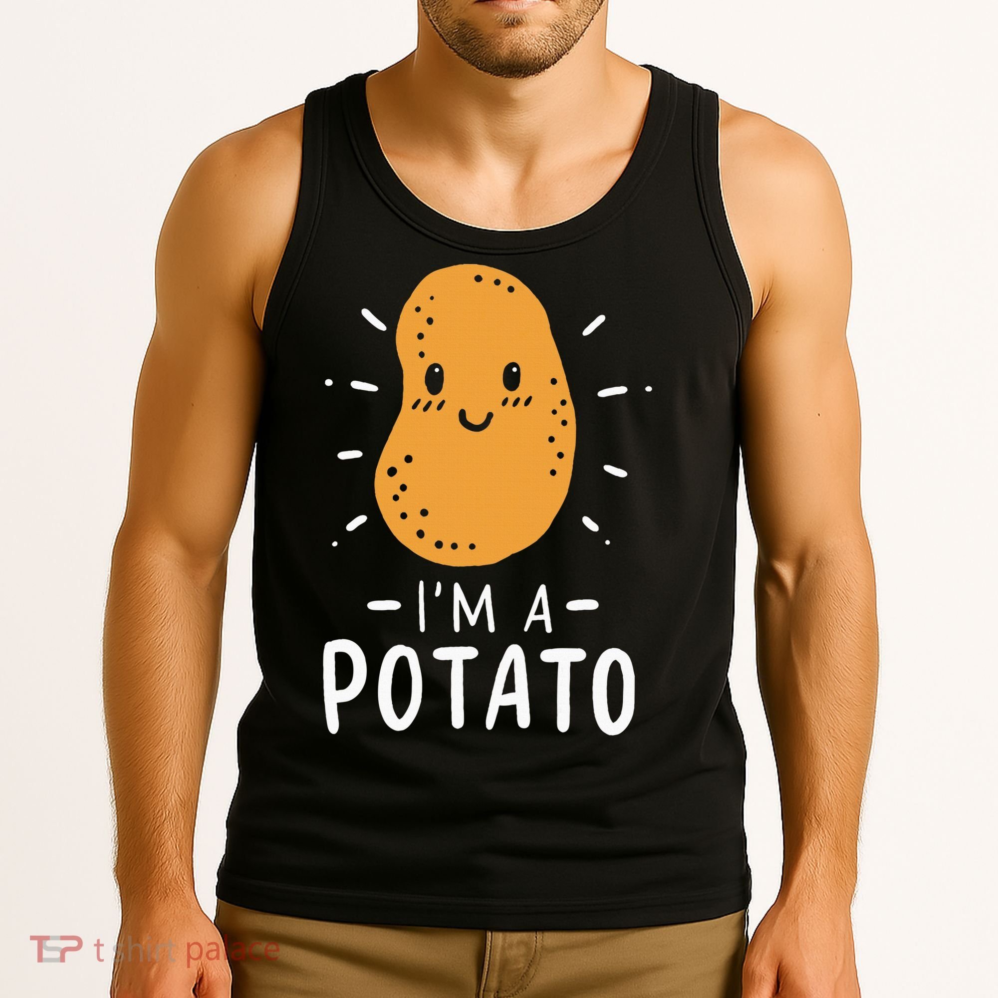 Potato Lazy Costume Halloween Vegan Kawaii Tank Top