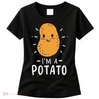 Potato Lazy Costume Halloween Vegan Kawaii Women's T-Shirt thumb 0