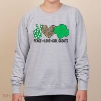 Peace Love Cookie Scout For Girls Bakery Cookie Season Women's Sweatshirt thumb 0