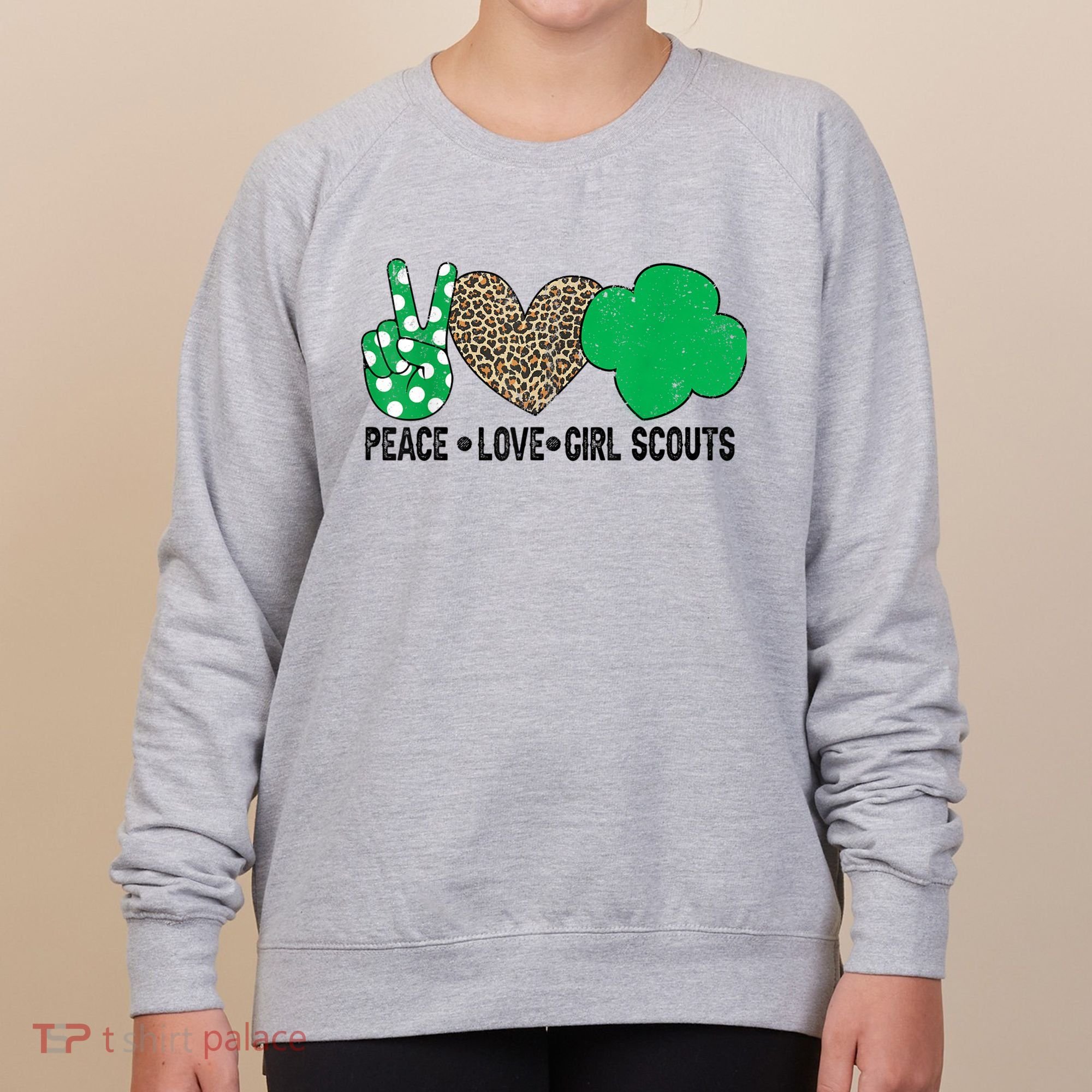 Peace Love Cookie Scout For Girls Bakery Cookie Season Women's Sweatshirt