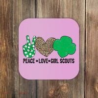 Peace Love Cookie Scout For Girls Bakery Cookie Season Coaster thumb 0