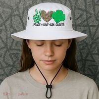 Peace Love Cookie Scout For Girls Bakery Cookie Season Bucket Hat thumb 3