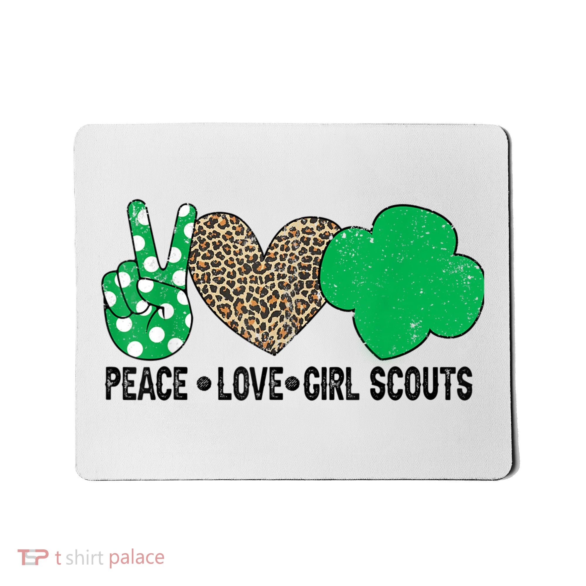 Peace Love Cookie Scout For Girls Bakery Cookie Season Mousepad