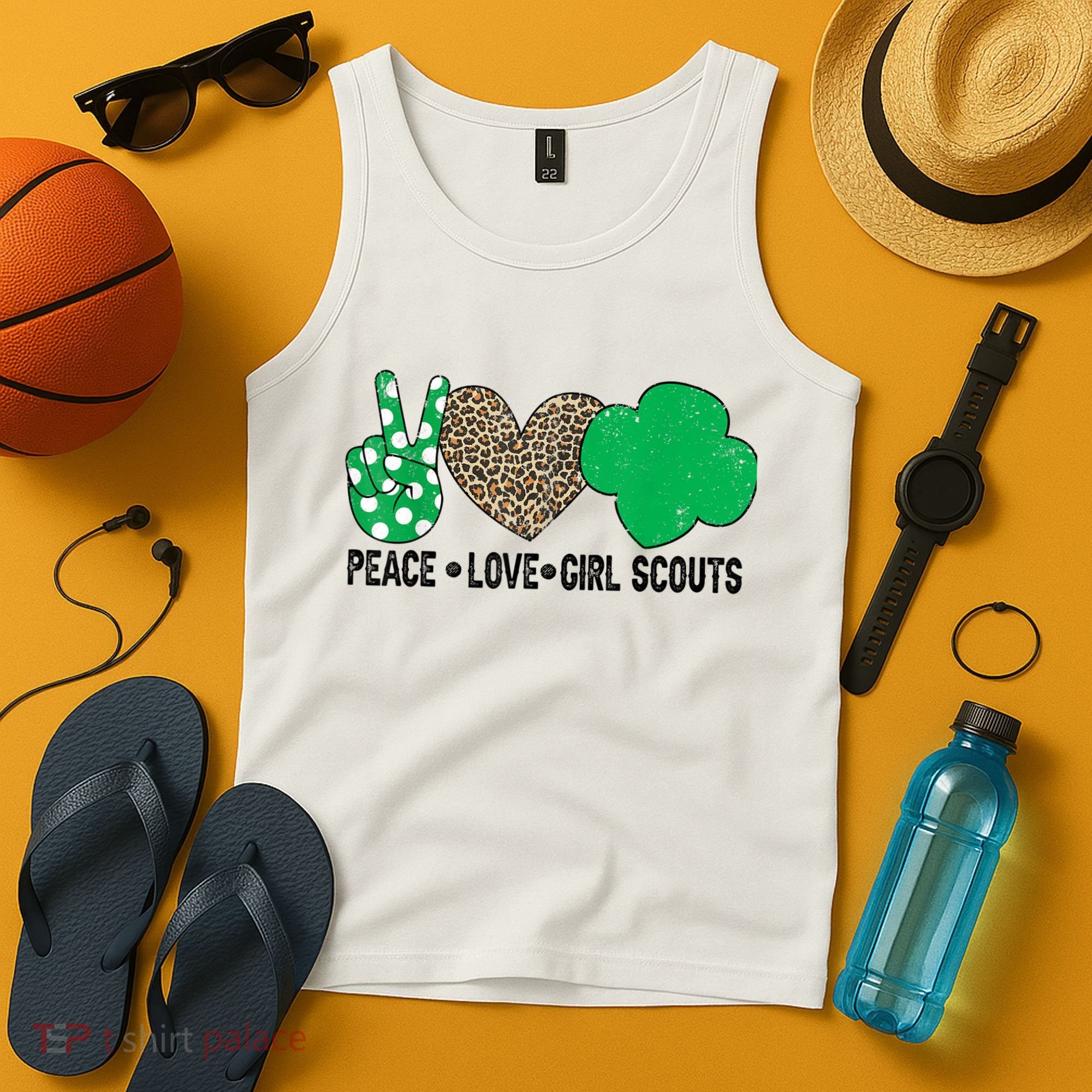 Peace Love Cookie Scout For Girls Bakery Cookie Season Tank Top