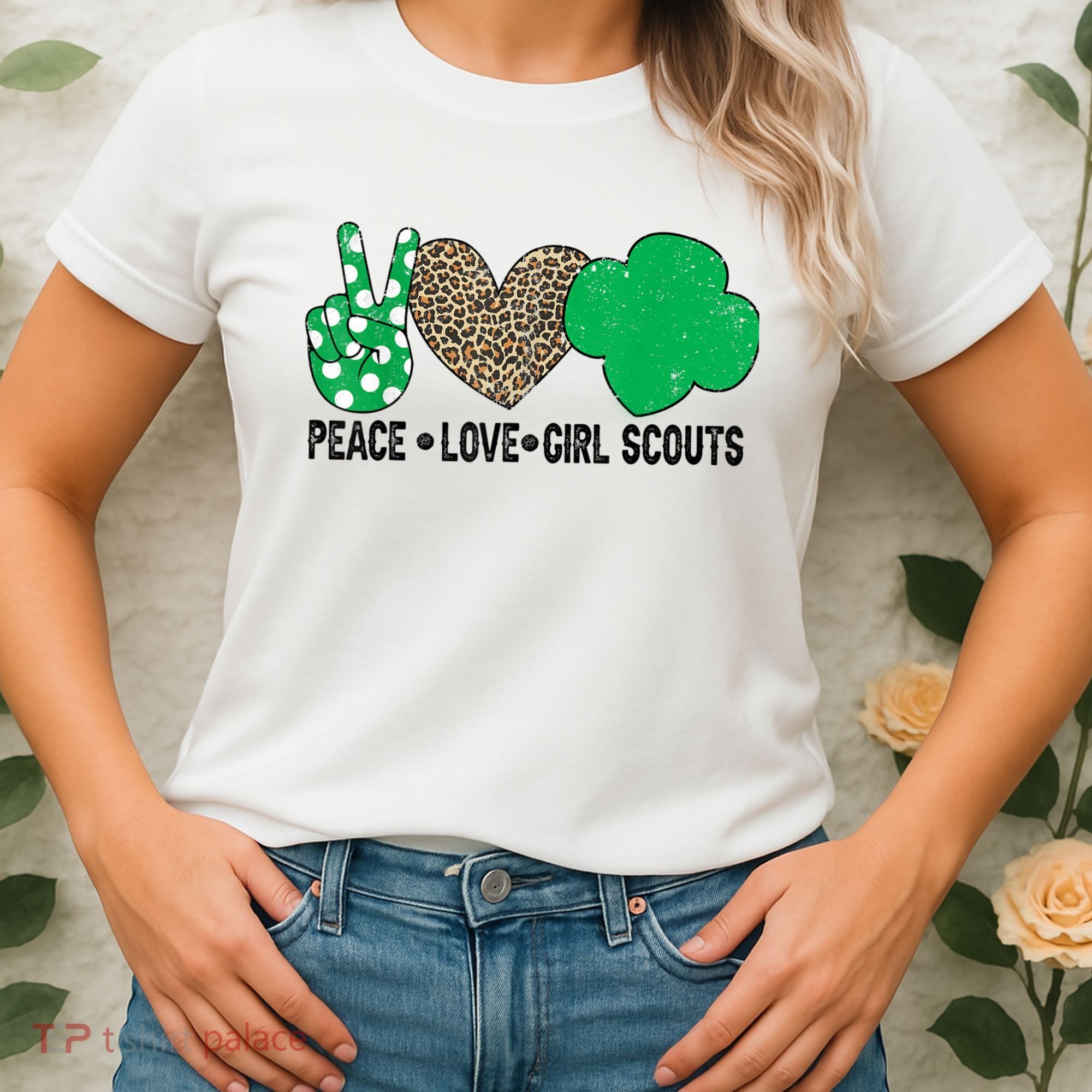 Peace Love Cookie Scout For Girls Bakery Cookie Season Women's T-Shirt