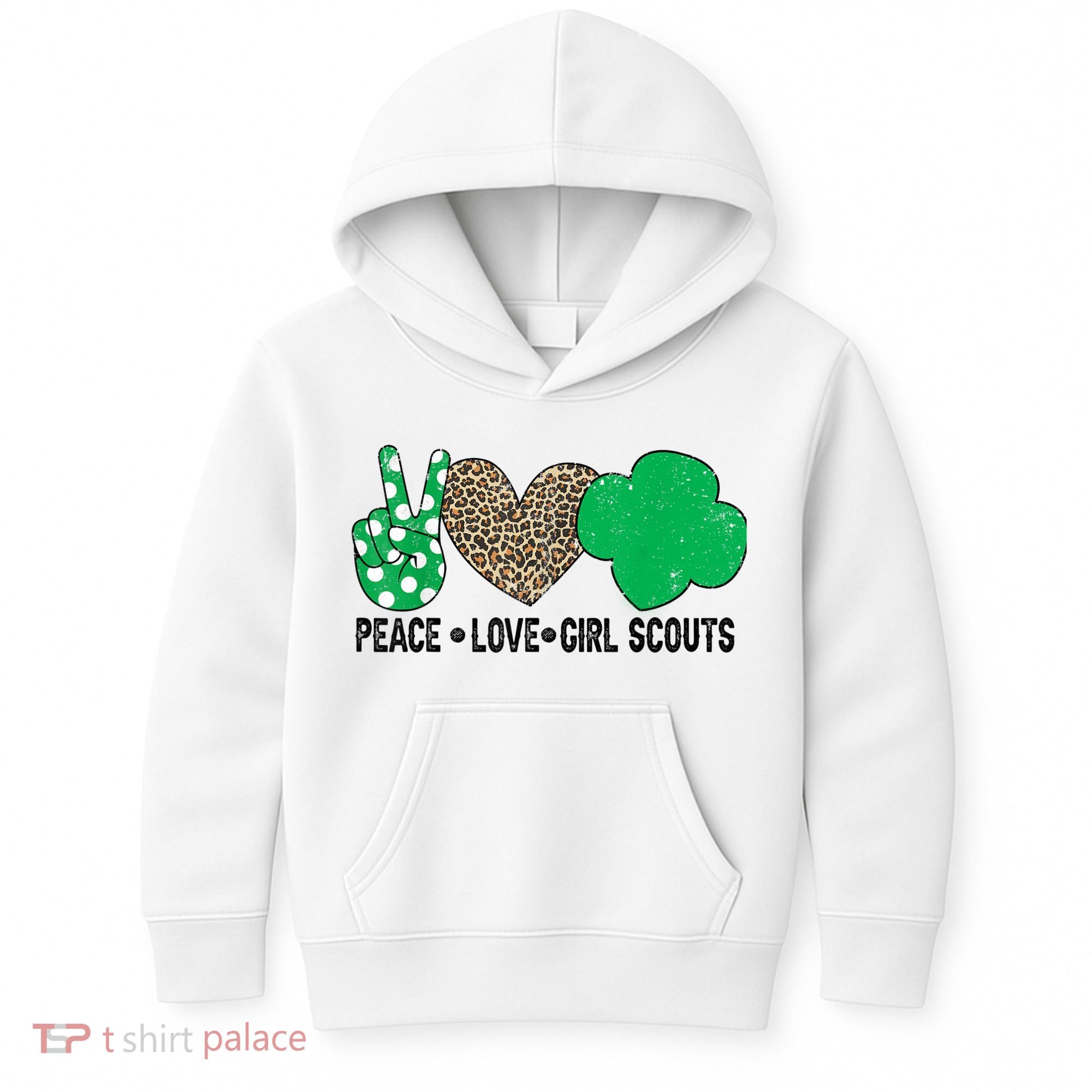 Peace Love Cookie Scout For Girls Bakery Cookie Season Kids Hoodie