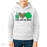 Peace Love Cookie Scout For Girls Bakery Cookie Season Kids Hoodie thumb 4