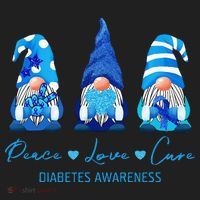 Peace Love Cure Gnome Diabetes Awareness Survivors Gifts Beanie thumb 2