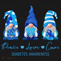 Peace Love Cure Gnome Diabetes Awareness Survivors Gifts Baby Bodysuit thumb 2