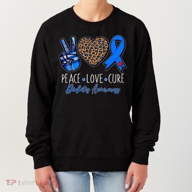 Peace Love Cure Diabetes Awareness Women's Sweatshirt