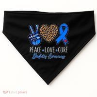 Peace Love Cure Diabetes Awareness USA-Made Doggie Bandana thumb 0