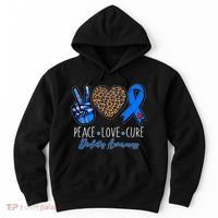 Peace Love Cure Diabetes Awareness Hoodie thumb 0