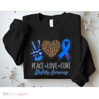 Peace Love Cure Diabetes Awareness Sweatshirt thumb 2