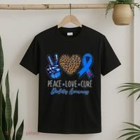Peace Love Cure Diabetes Awareness T-Shirt thumb 2