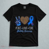 Peace Love Cure Diabetes Awareness T-Shirt thumb 5