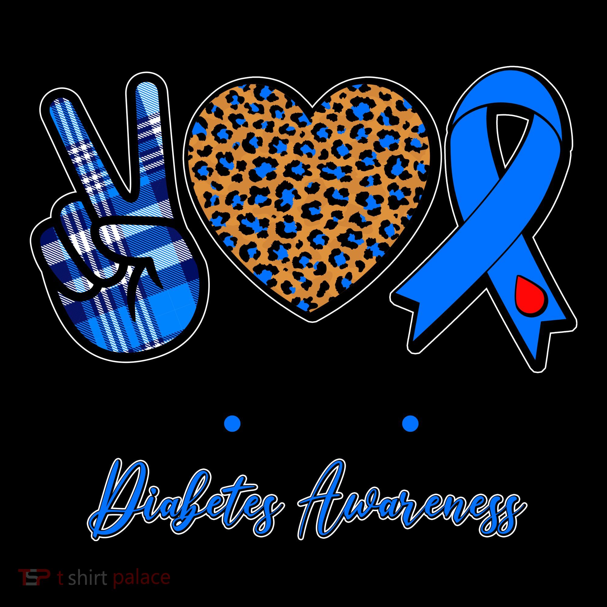 Peace Love Cure Diabetes Awareness Coffee Mug