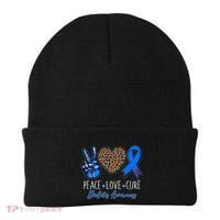 Peace Love Cure Diabetes Awareness Beanie thumb 0