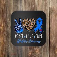 Peace Love Cure Diabetes Awareness Coaster thumb 0