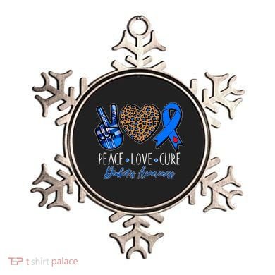 Peace Love Cure Diabetes Awareness Ornament