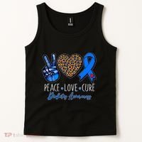 Peace Love Cure Diabetes Awareness Tank Top thumb 2