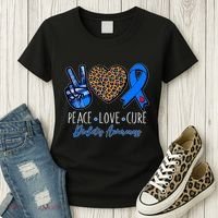 Peace Love Cure Diabetes Awareness Women's T-Shirt thumb 3