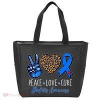 Peace Love Cure Diabetes Awareness Tote Bag thumb 0