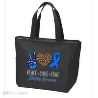 Peace Love Cure Diabetes Awareness Tote Bag thumb 3
