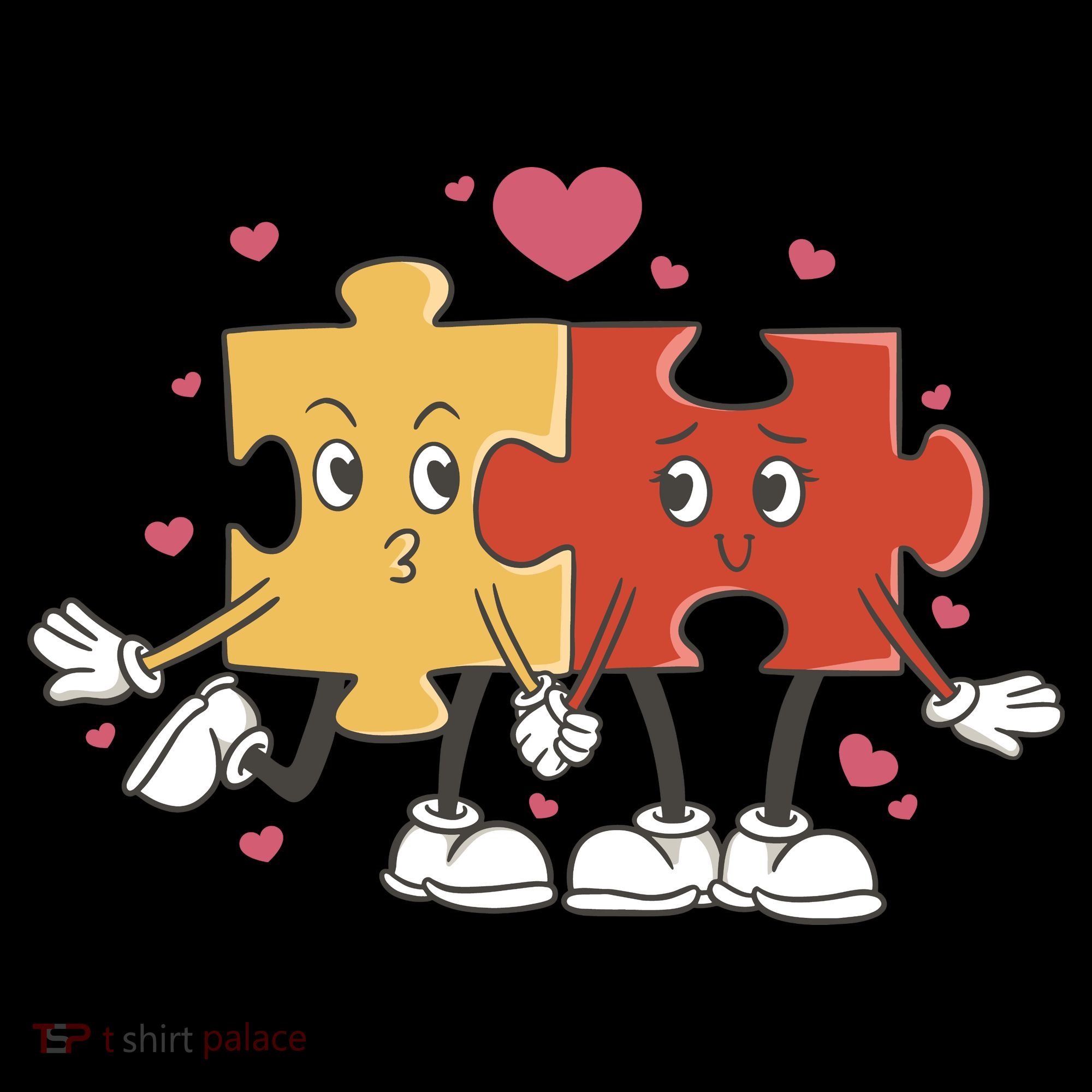 Puzzle Love Cartoon Toddler Hoodie