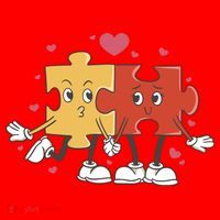 Puzzle Love Cartoon Santa Hat thumb 1