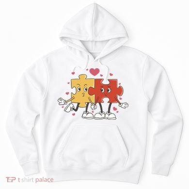 Puzzle Love Cartoon Hoodie
