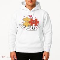 Puzzle Love Cartoon Hoodie thumb 2