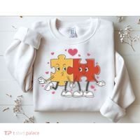 Puzzle Love Cartoon Sweatshirt thumb 2