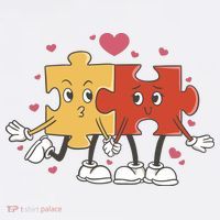 Puzzle Love Cartoon T-Shirt thumb 7