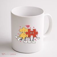 Puzzle Love Cartoon Coffee Mug thumb 1