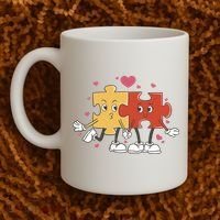 Puzzle Love Cartoon Coffee Mug thumb 2