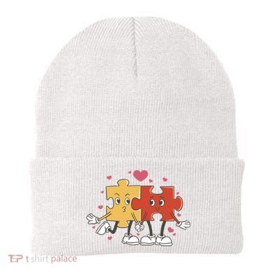 Puzzle Love Cartoon Beanie