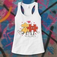 Puzzle Love Cartoon Women's Tank Top thumb 3