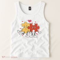 Puzzle Love Cartoon Tank Top thumb 2
