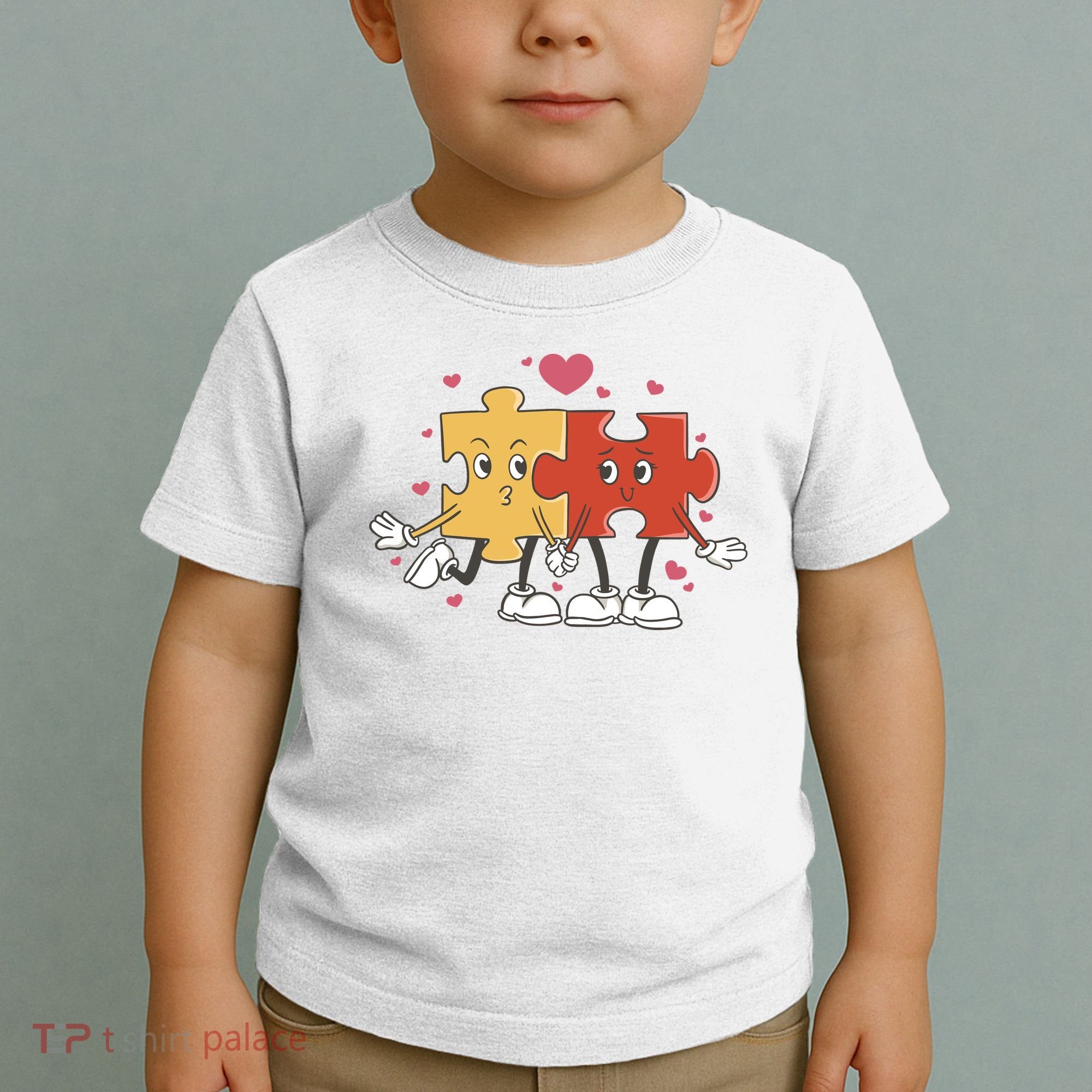 Puzzle Love Cartoon Toddler T-Shirt