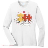 Puzzle Love Cartoon Women's Long Sleeve Shirt thumb 0
