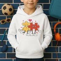 Puzzle Love Cartoon Kids Hoodie thumb 2