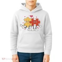 Puzzle Love Cartoon Kids Hoodie thumb 4