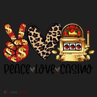 Peace Love Casino Slot Machine Win Money Lucky Meaningful Gift Beanie thumb 2