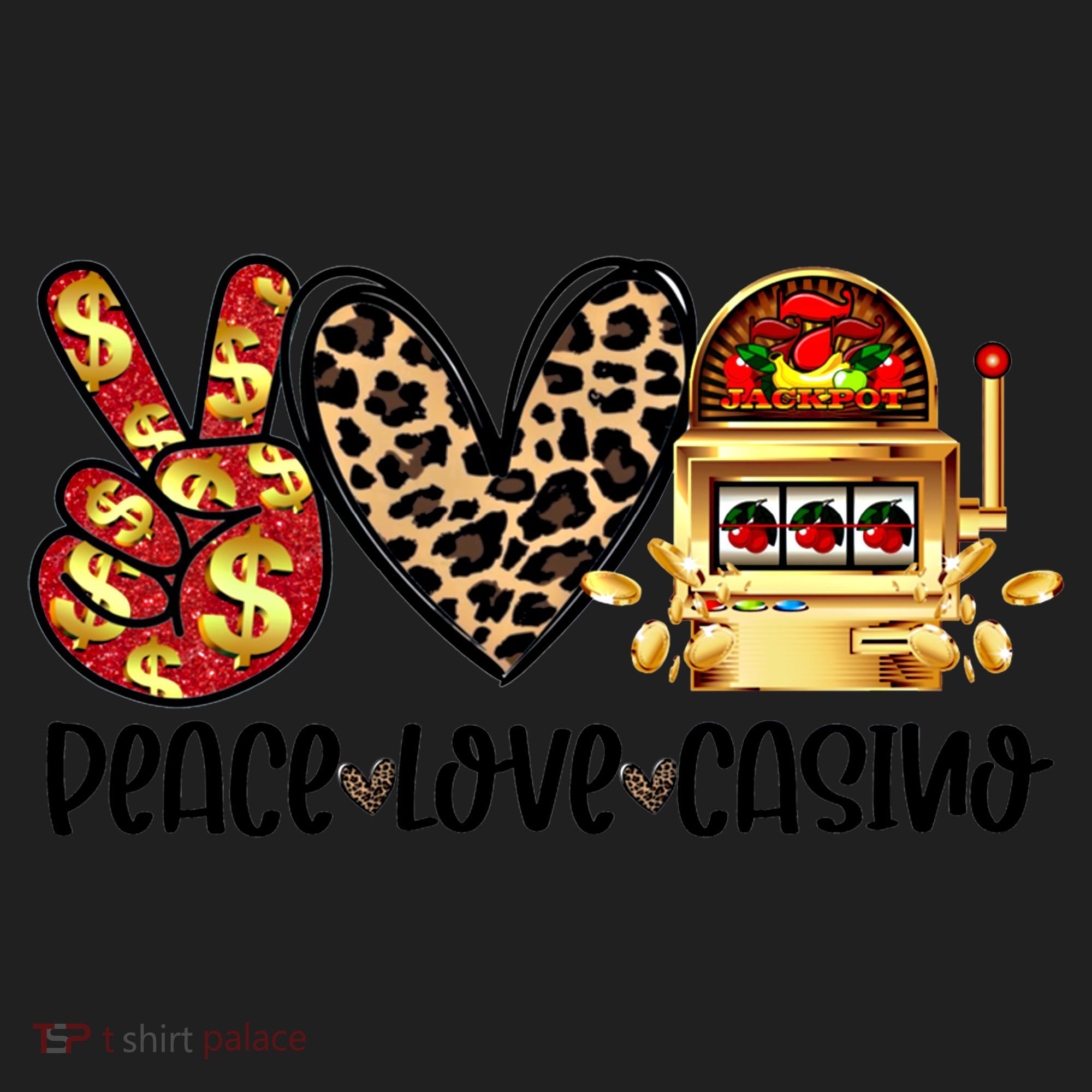 Peace Love Casino Slot Machine Win Money Lucky Meaningful Gift Beanie