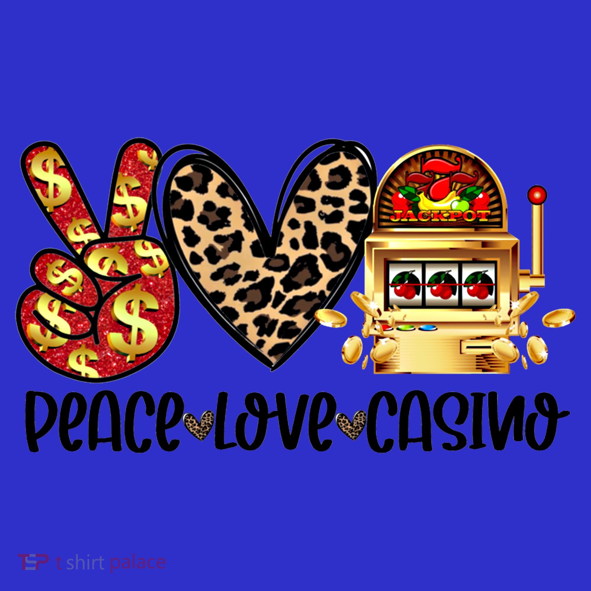 Peace Love Casino Slot Machine Win Money Lucky Meaningful Gift Sweatshirt