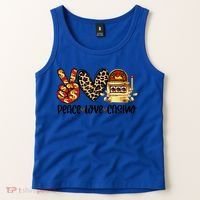 Peace Love Casino Slot Machine Win Money Lucky Meaningful Gift Tank Top thumb 2