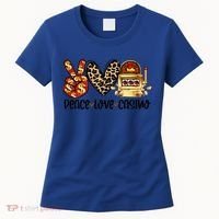 Peace Love Casino Slot Machine Win Money Lucky Meaningful Gift Women's T-Shirt thumb 0