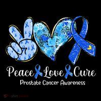 Peace Love Cure Blue Ribbon Prostate Cancer Awareness S Sweatshirt thumb 3
